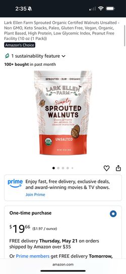 Lake Ellen Farm Organic Walnuts Non GMO