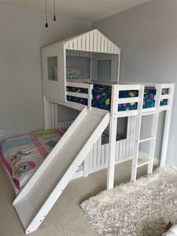 Northwood Twin over Full L Shape House Bunk Bed by Harper Orchard