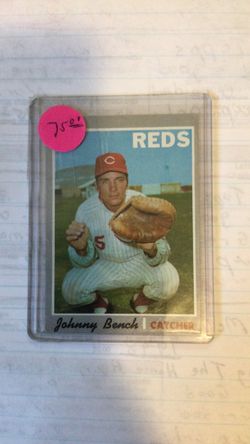 Johnny Bench Cincinnati Reds Baseball Card   1970. Topps