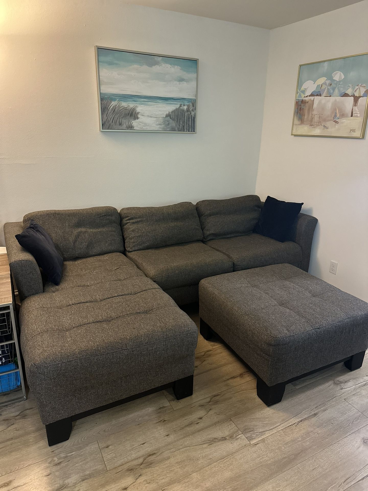 Sectional Couch with Ottoman