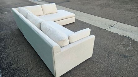 FREE DELIVERY!!! West Elm "Marin" 2pc White Sectional Couch ($3.6K Retail...60% OFF!!!)