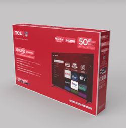TCL 50” Class S4 (50S451) 4K UHD HDR Smart TV with Roku TV