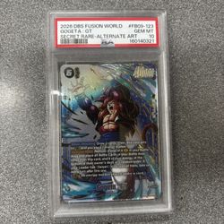 DBZ Fusion World fb09-123 Gogeta GT Secret Rare Alt Art Psa 10