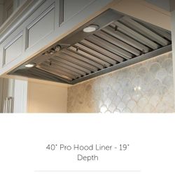 Wolf Hood Pro Exhaust liner, Kitchen vent, custom