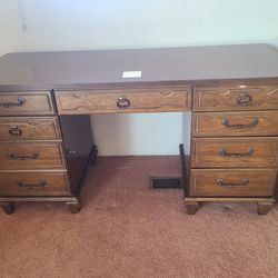 Vintage Wood Desk Large