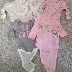 Baby Girl Bodysuits & Hat Set