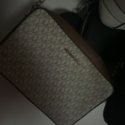 Michael Kors Brown and Cream Purse
