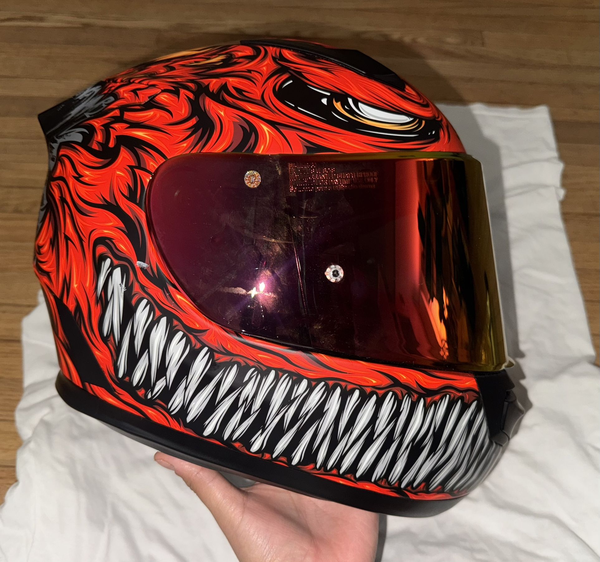 Sedici Strada II Animale Helmet Orange Small + Cardo PackTalk Edge Headset