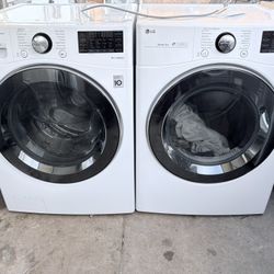 LG. WASHER AND GAS DRYER 