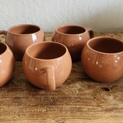 Crate & Barrel Terra Cotta Mugs