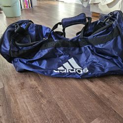 Adidas Large Black/Blue Duffle Bag