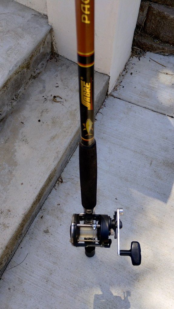 Saltwater Fishing Rod With Conventional Spinning Reel