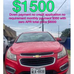Red Chevy Cruze No Credit Check No Requirements 
