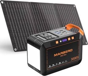 MARBERO 111Wh Solar Generator with Panels Included Solar Panel Kit 30W Solar Powered Generator 120W