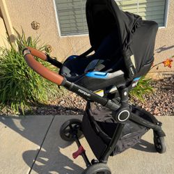 Mom Push Stroller With  Bassinet and Infant Car Seat 