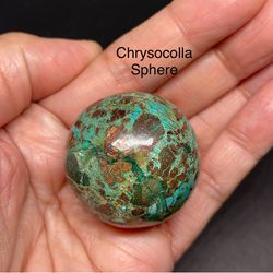 Chrysocolla Genuine Stone Sphere from Peru 36mm 66g RARE