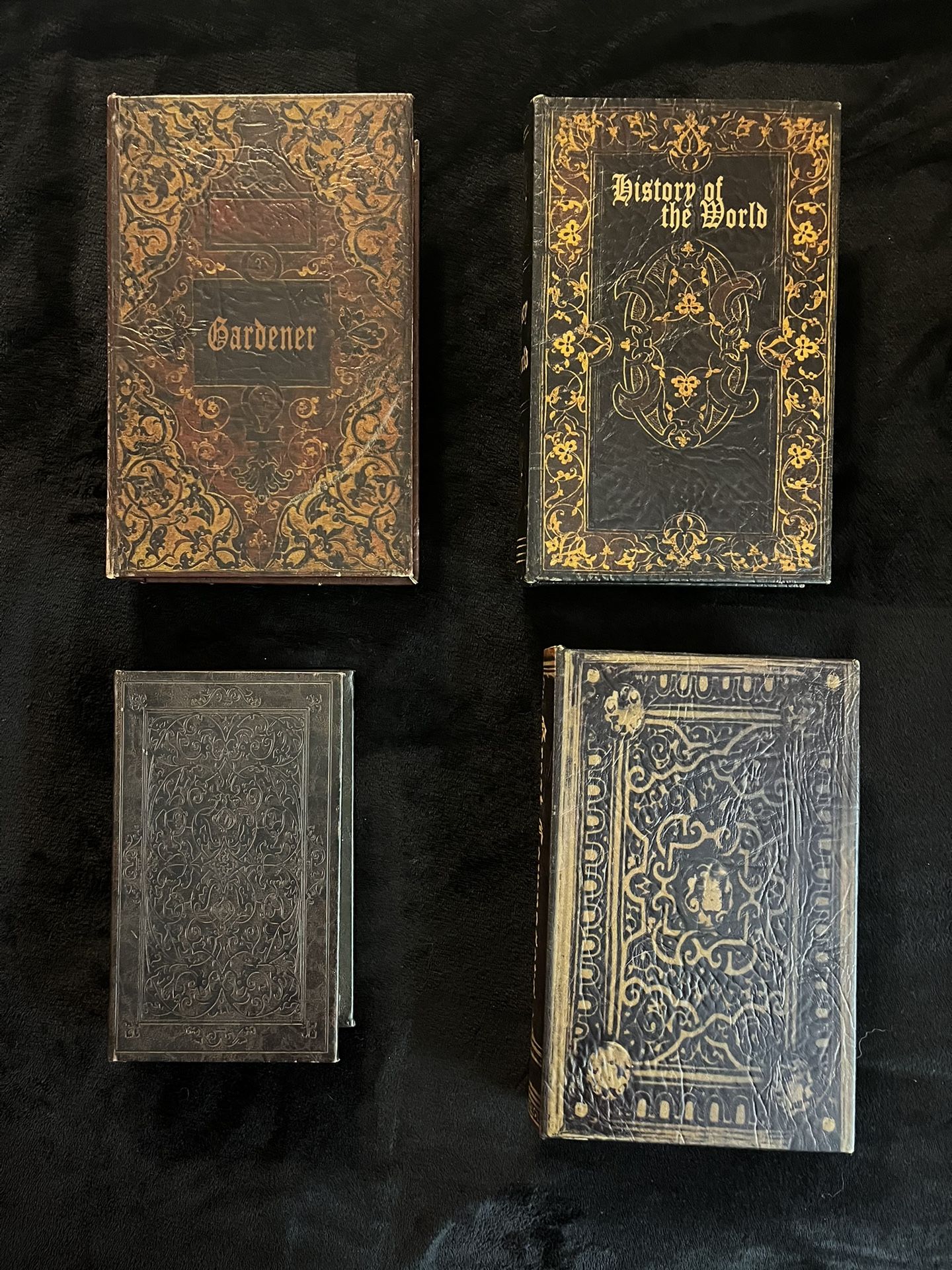 Lot of 4 Book Storage Boxes