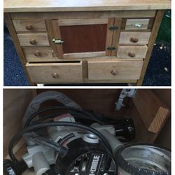 Hand Made Router Table on Wheels with Porter Cable Router Plus Extras 