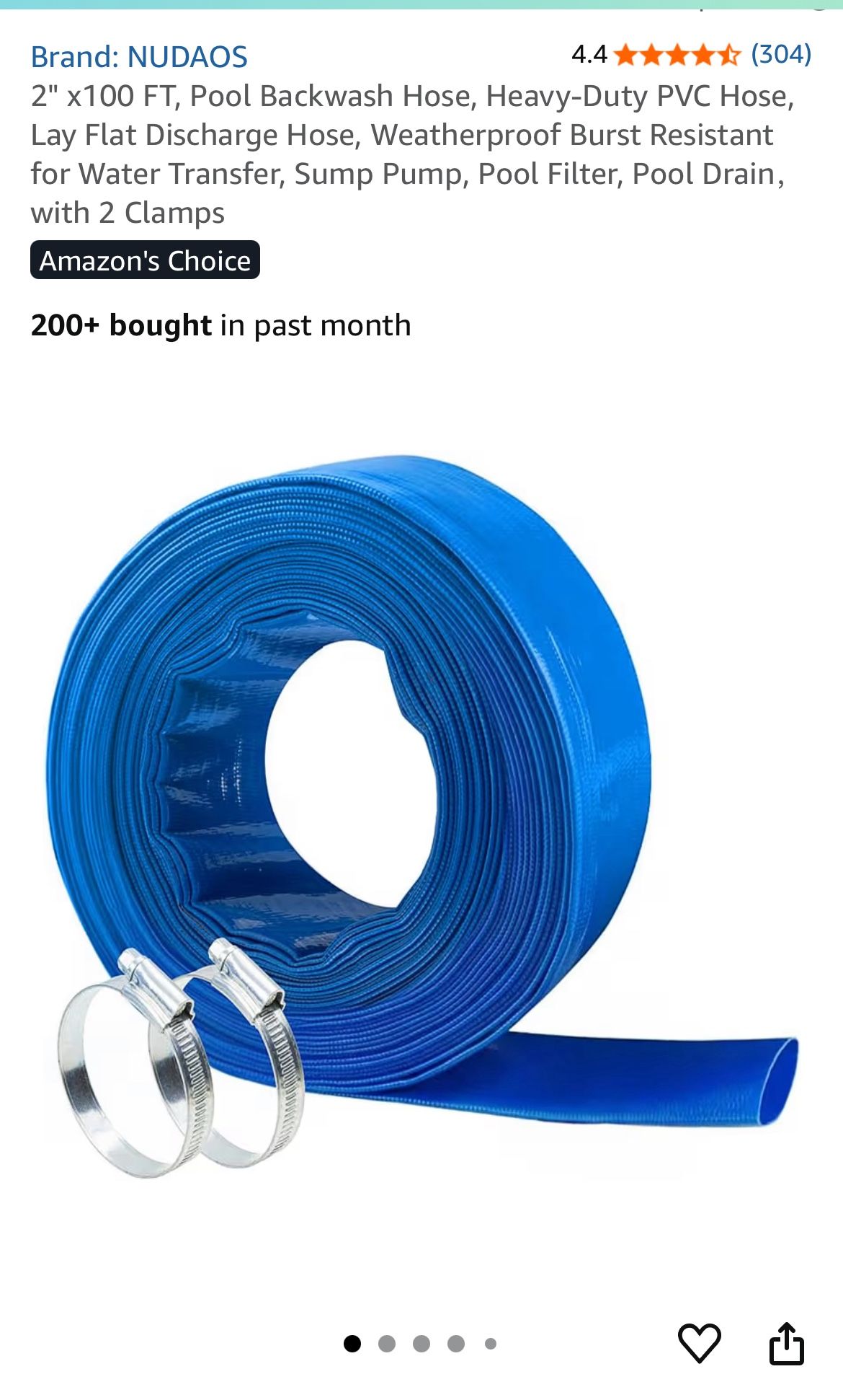 Pool Discharge Hose.  