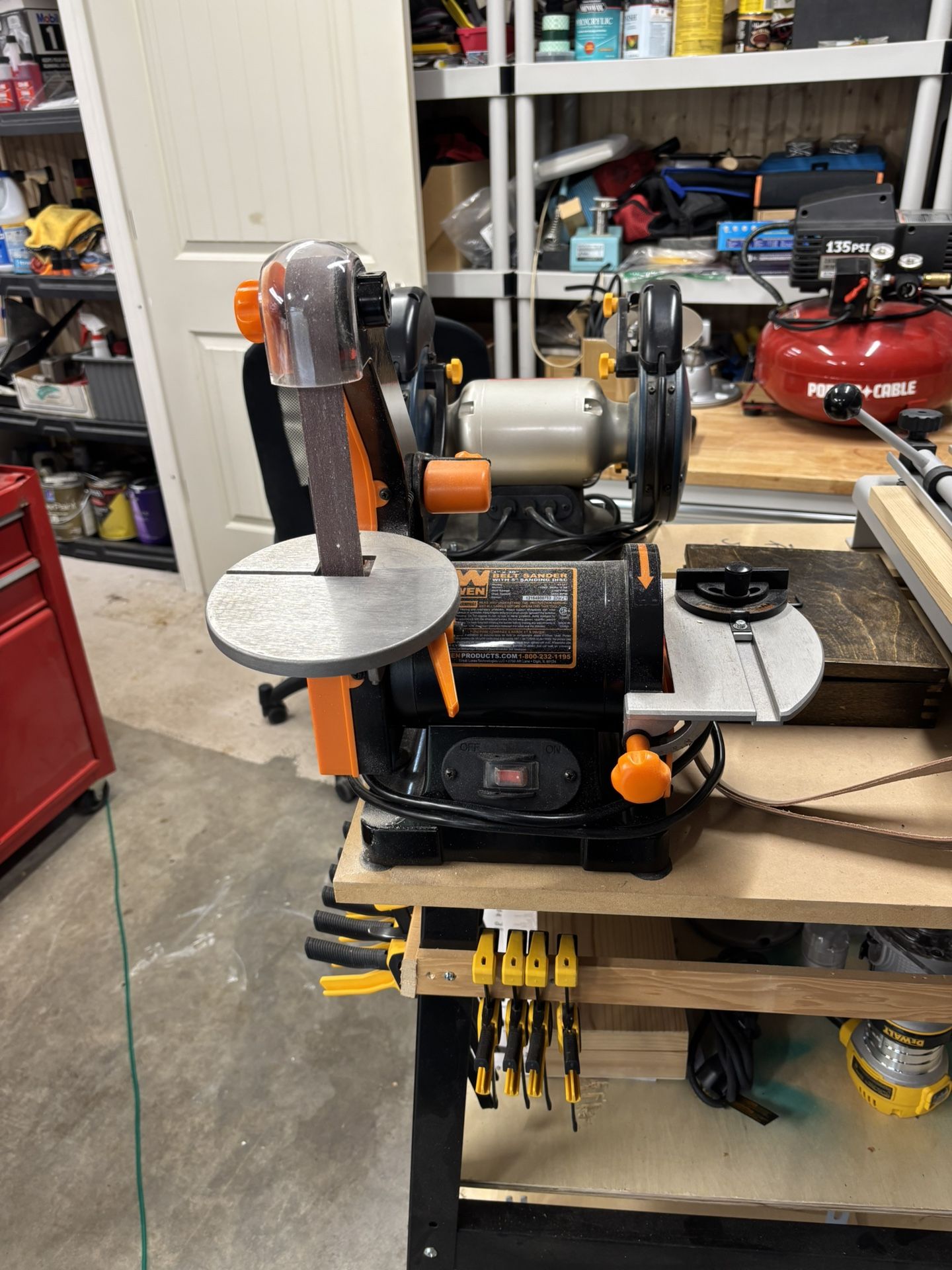 Wen 1 X 30” Belt Sander With 5” Sanding Disc