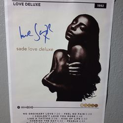Sade Love Deluxe Album Cover Canvas Poster Music Wall Art Room Aesthetic