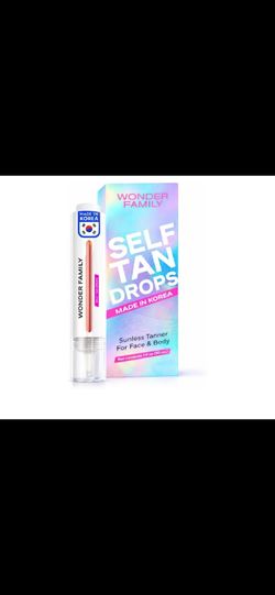Self Tanning Drops Kit with Mixing Palette – Made in Korea with Natural Ingredients, Aloe Leaf Juice & Hyaluronic Complex Face & Body Non-Toxic, Fragr