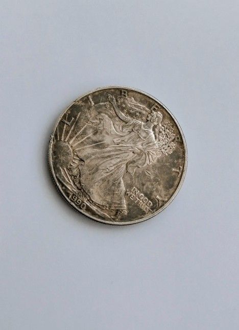 1990 US Silver Eagle Dollar Coin