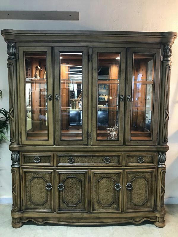 Solid Wood Light Up China Cabinet Hutch Curio Furniture In Solid Wood Light Up China Cabinet Hutch Curio Furniture In Oakland Park Fl Offerup