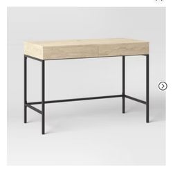 Desk with Drawers + Charging Station 