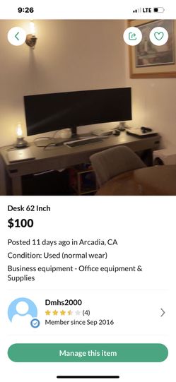 62 Inch Desk 