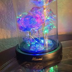 Gift Floral Decor Glass Led