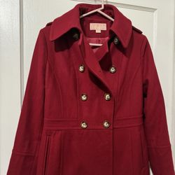 💕🍀Michael Kors Red Coat Women Size Medium