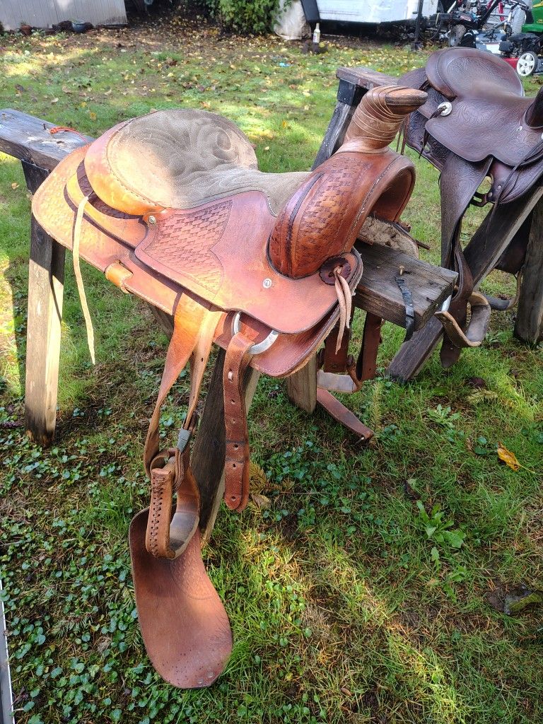 Four (4) Used Saddles. 