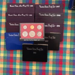 1980’S Proof Sets. COMPLETE 10 YEARS