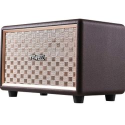Vintage Bluetooth Speakers with Bass Enhanced Technology, Wireless & 3.5mm Aux Input for Cellphone, AC Powered (Upgraded Version)