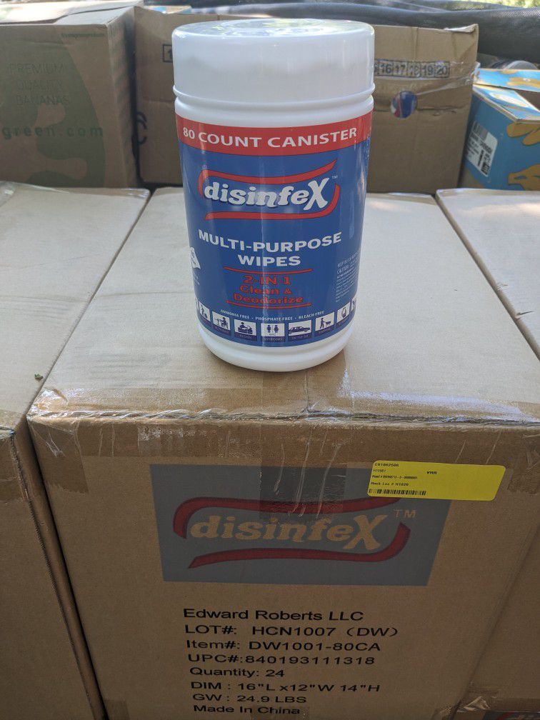Boxes Of Disinfectant Wipes 24 Canisters Just  $10 