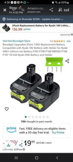 2 Set Different Batteries & Charger /per Set