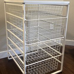 Elfa Basics 45 Mini Wire Drawer Kit White