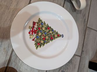 Christmas Tree Ceramic Dinner Plate