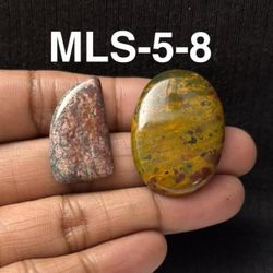 Multi-Stone Mix Shape Gemstone Cabochon-2Pc Lot-MLS-5-8