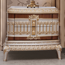 Palais Doré Gold/Cherry/Pearl Nightstand / HD-N9021