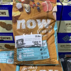 Now Fresh Grain Free With Turkey Salmon And Duck Large Breed Dog Food 