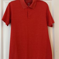 UNIQLO Men’s Athletic Polo Golf Shirt Red Size Medium 