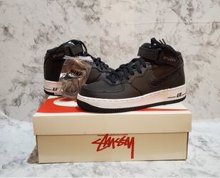 Nike Air Force 1 07 Mid SP Men’s Size 7 Black/Black-Black Brand New with Box