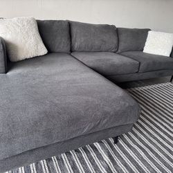Gray living spaces sectional sofa couch sala