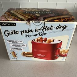 Nostalgia hot dog toaster - UNOPENED