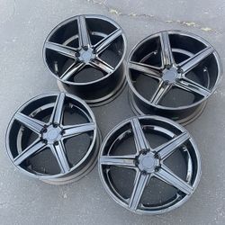 4 -   Niche Apex 20in Staggered 5x120 5x4.75 Black Rims Wheels 8.5in 10.5in 