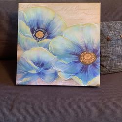 24” X 24” Canvas Painting Of Flowers