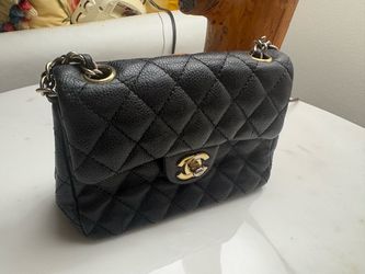Rare Vintage Chanel Quilted Caviar Classic Rectangular Mini Flap Bag (17C) | Very Good Condition