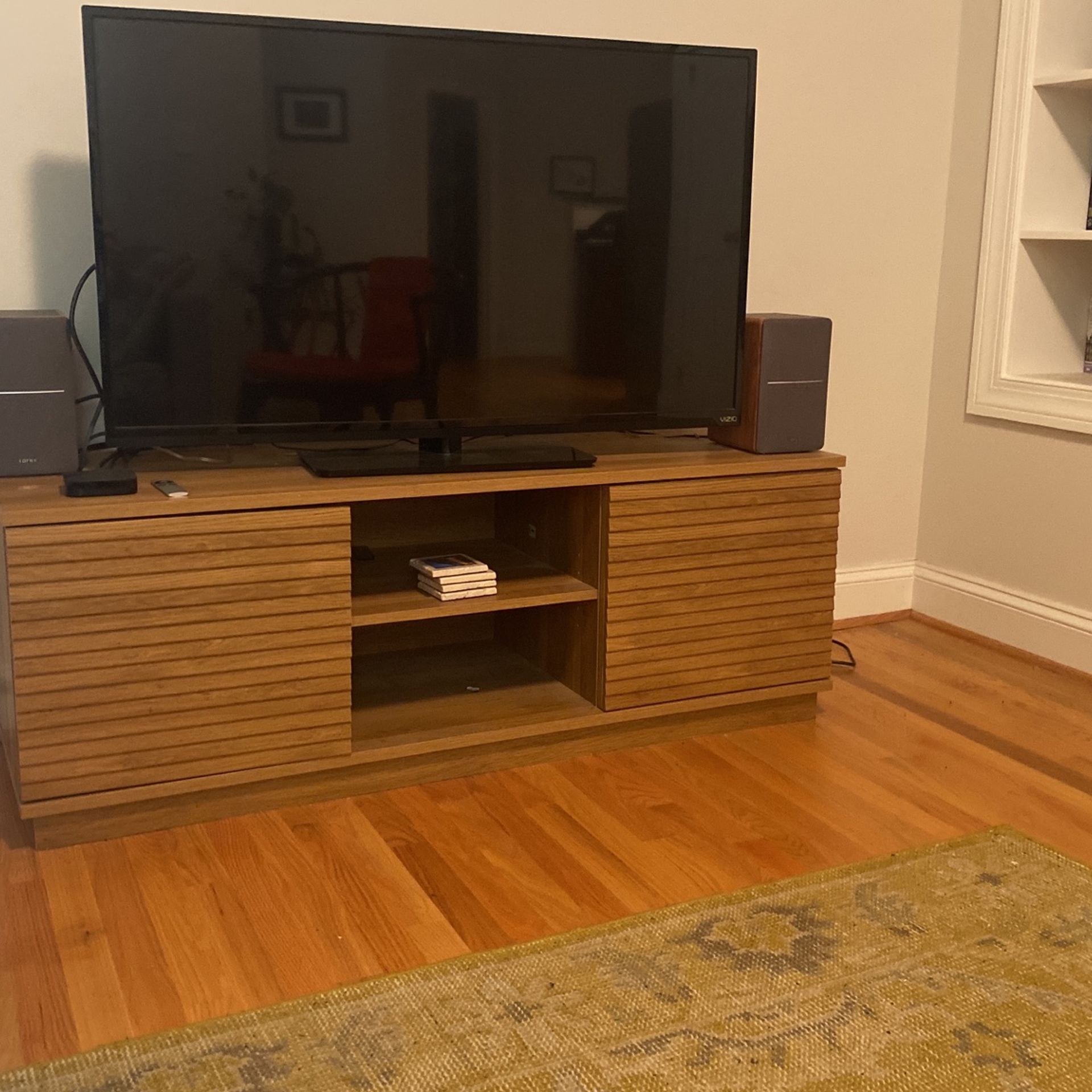 Light Oak Brown Tv Stand 